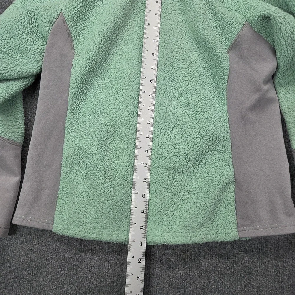 The‎ North Face Jacket Girls 18 Green Sherpa Fleece Full Zip Winter Warm Coat